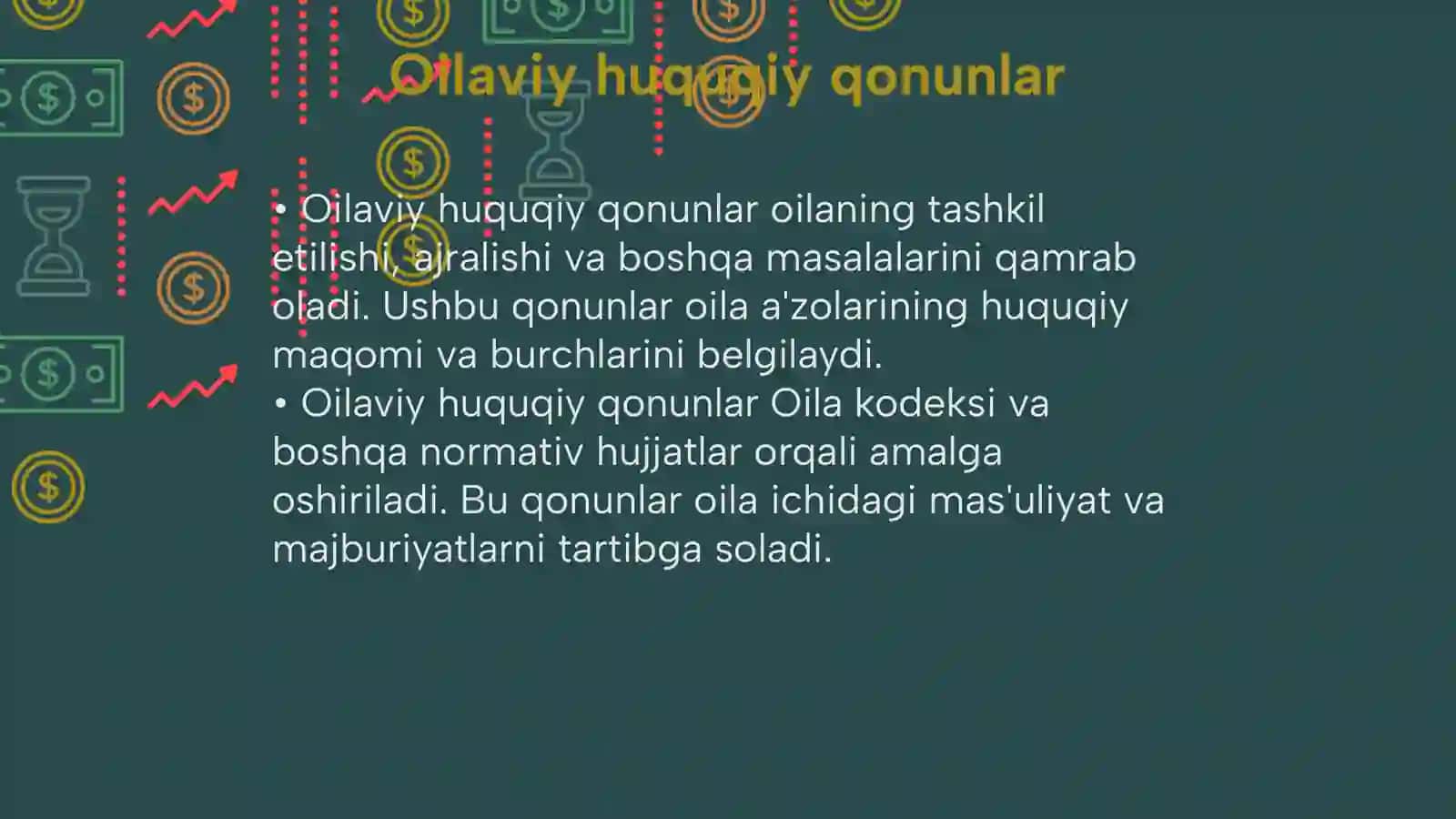 Oilaning huquqiy asoslari Ota ona va farzandning burchlari 4