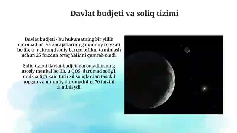 Davlat moliyasi tizimi, uning tarkibi va tuzilishi 4