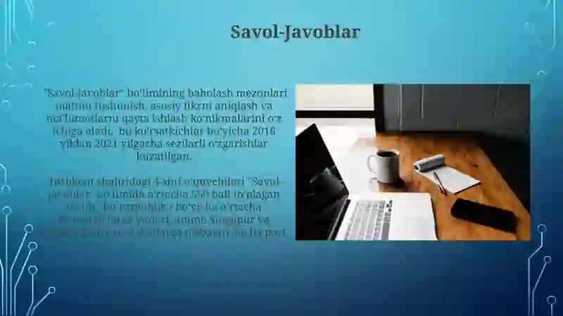 PIRLS xalqaro baholash dasturiga asoslangan matnlar ustida ishlash 4
