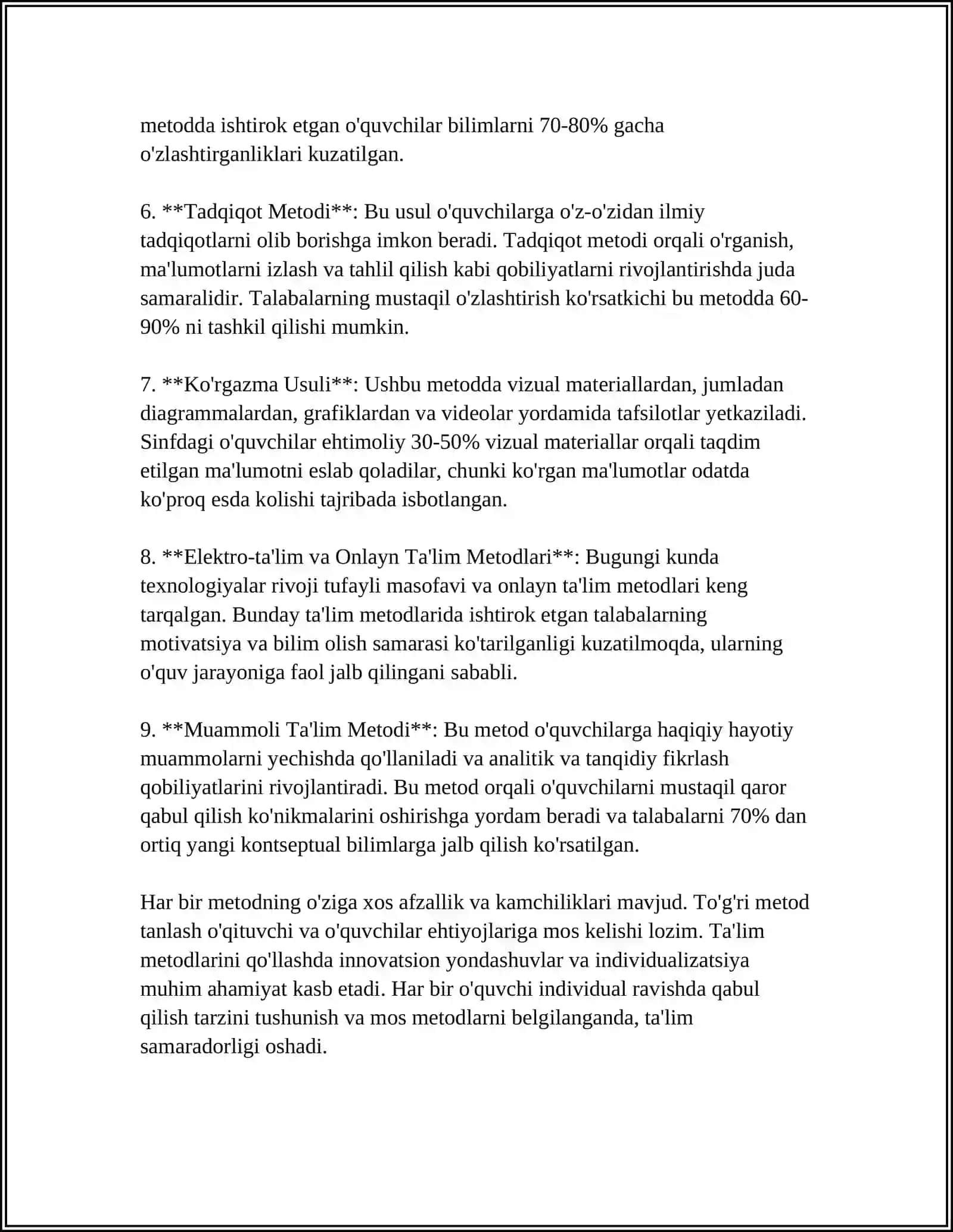 FAOLIYATNING O'ZLASHTIRISHI VA MALAKANI EGALLASH 4