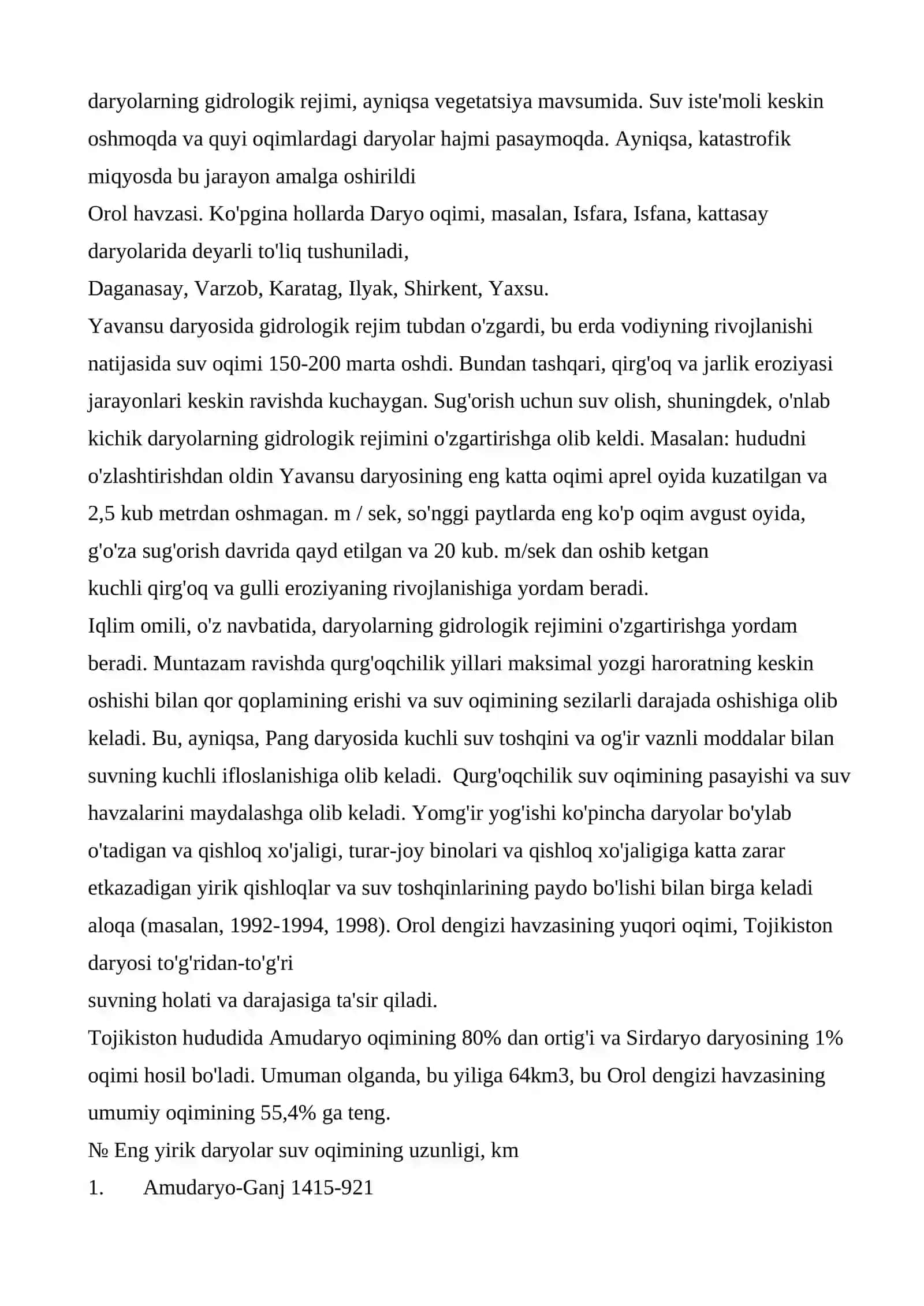 Tojikiston Respublikasi suv resurslari 4
