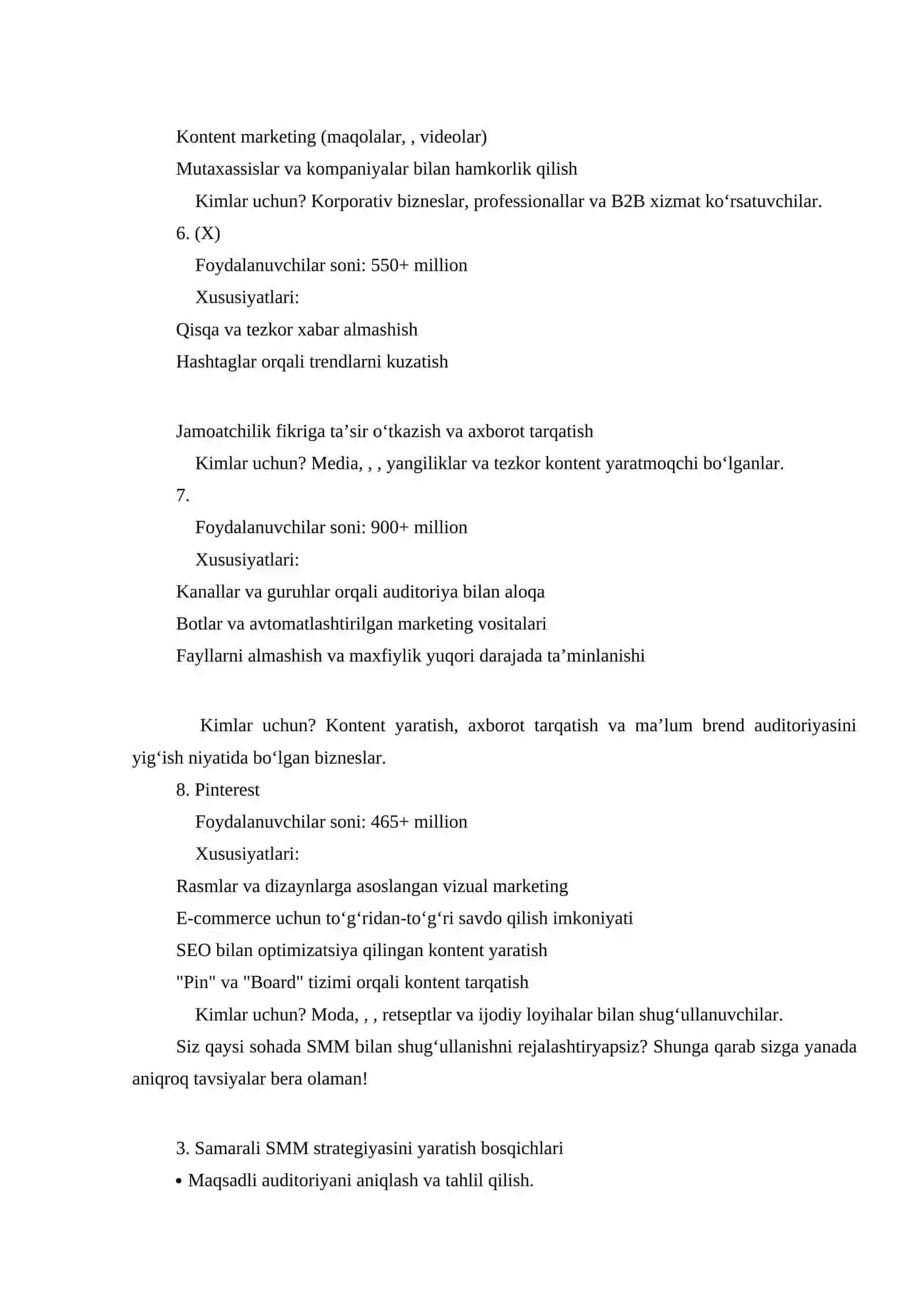 SMM (ijtimoiy media marketing) strategiyalari 4