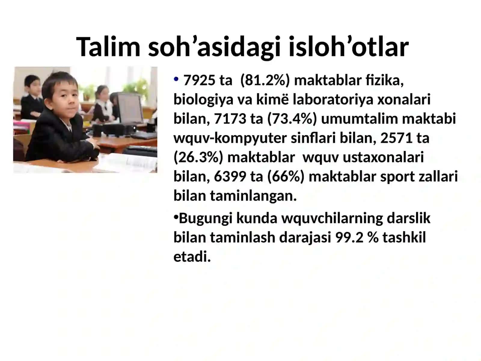 9-Mavzu. Mustaqillik davrida O’zbekistondagi manaviy va madaniy rivojlanishi 4