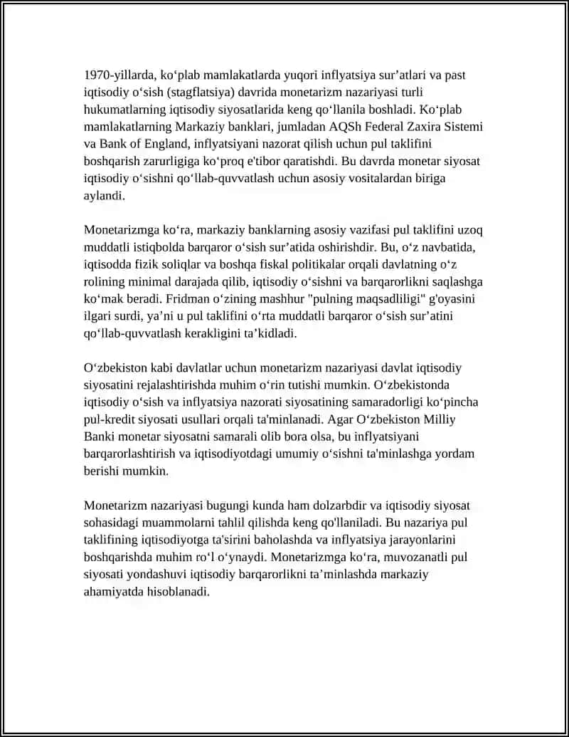 MONETARIZM VA NEOLIBERALIZM EVOLYUTSIYASI 4