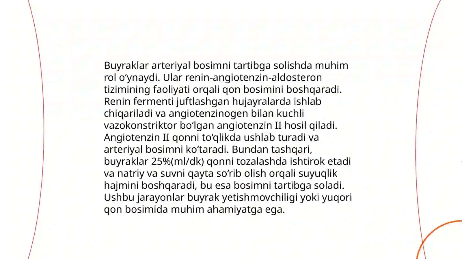 Arterial bosimning boshqariluvida buyraklarning roli 4