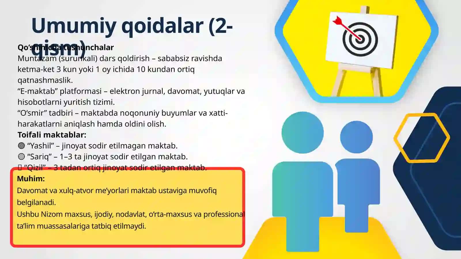 O‘QUVCHILAR DAVOMATINI YURITISH VA NAZORAT QILISH BO‘YICHA YANGI QOIDA VA KO‘RSATMALAR 4