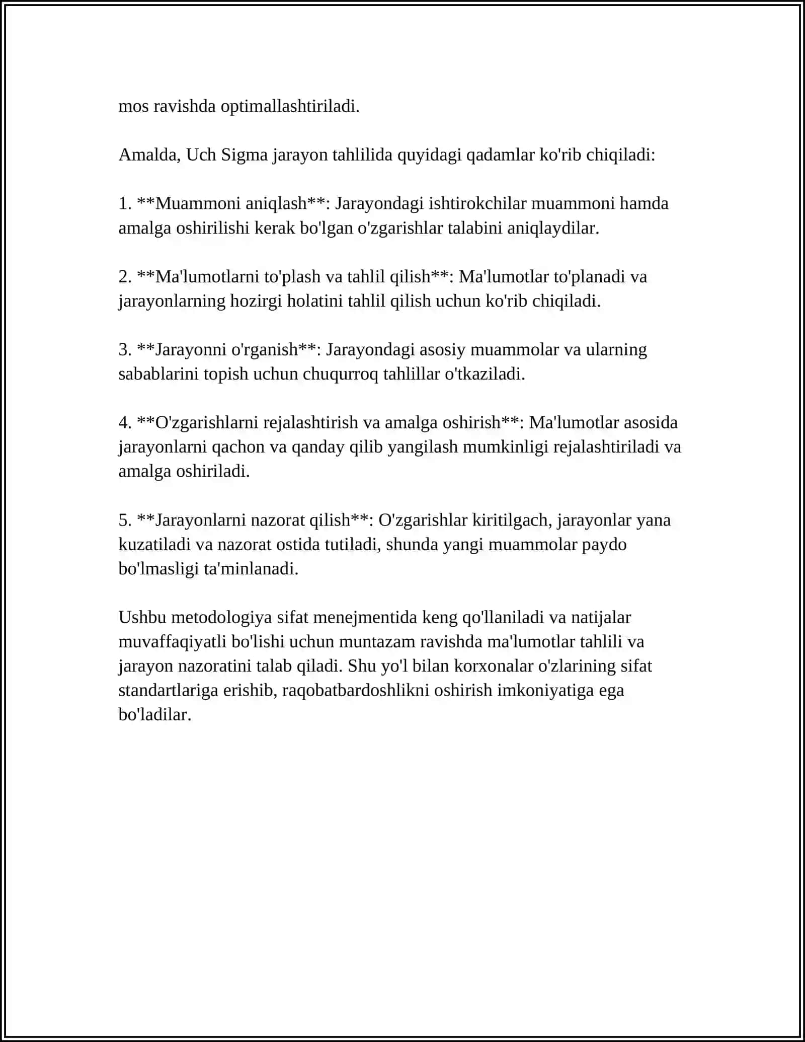 UCH SIGMA QOIDASI 4