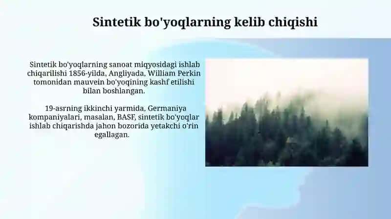 Tabiiy va sintetik bo'yoqlar 4