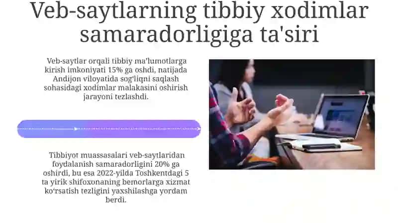 Tibbiyot sohasida Web-sayt yaratishning dolzarbligi, ahamiyati va yutuqlari 4