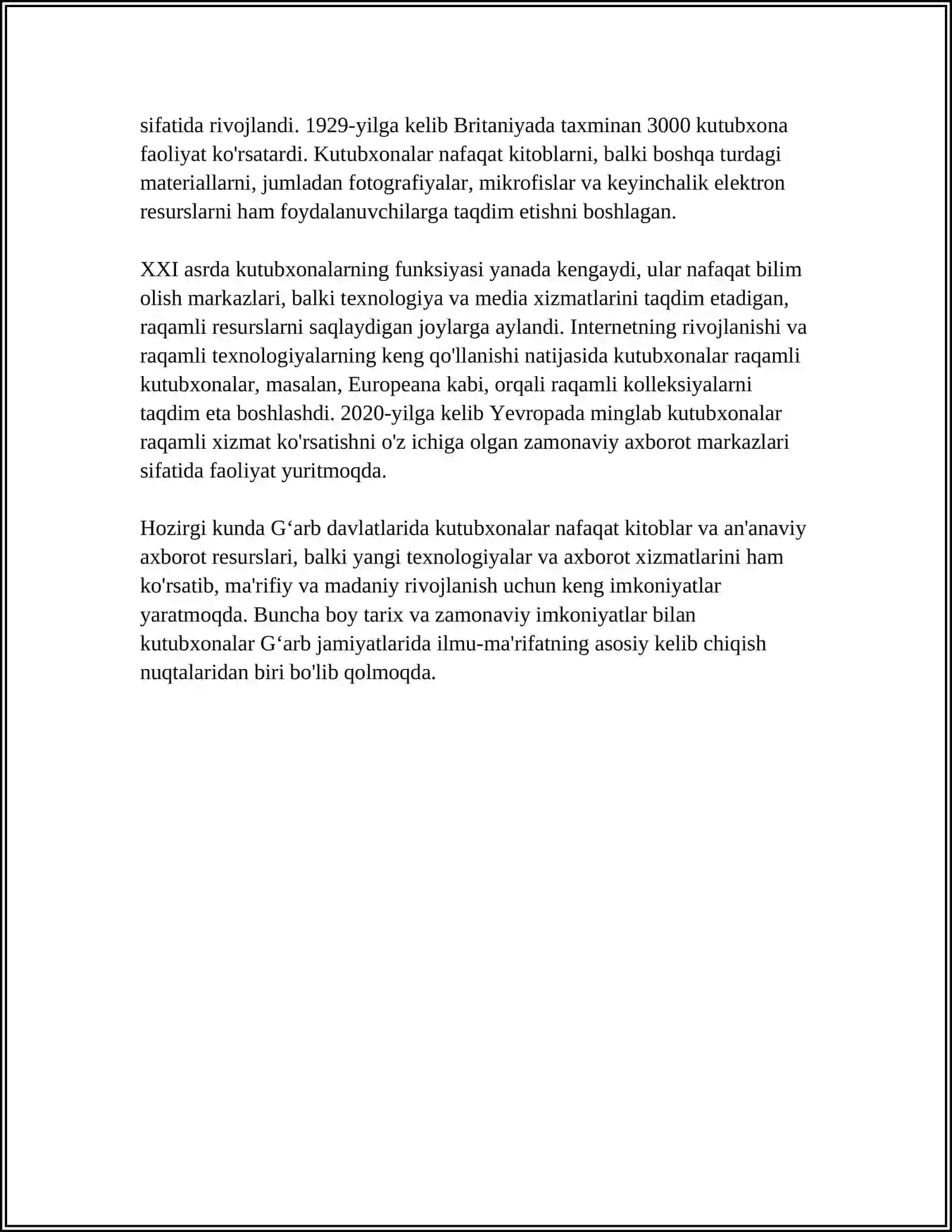 GʻARB DAVLATLARINING KUTUBXONALARI 4