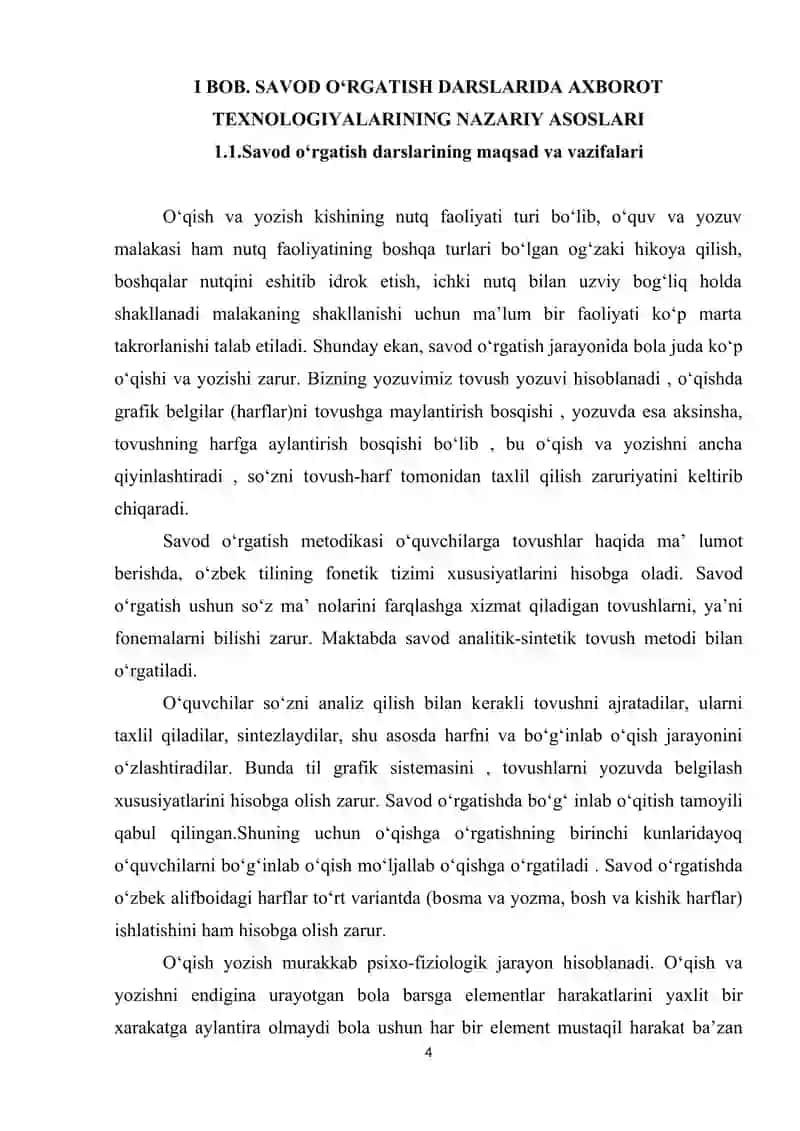 SAVOD O‘RGATISH DARSLARIDA AXBOROT TEXNOLOGIYALARIDAN FOYDALANISH 4