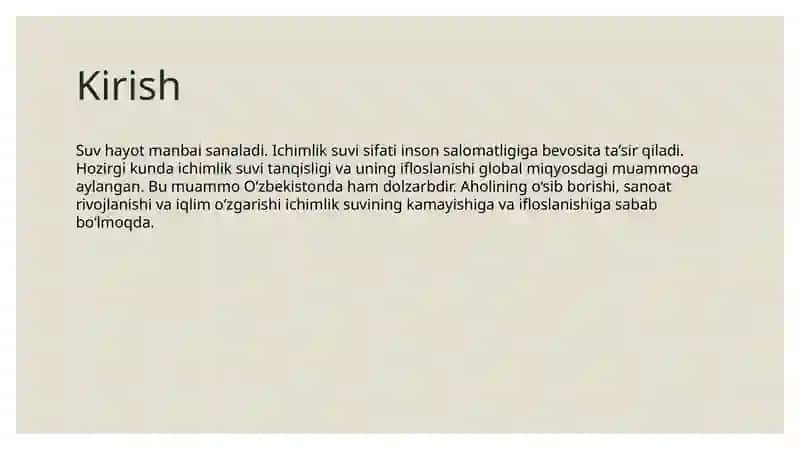 ichimliksuvi va inggigiena fanidan mustaqil ishi 4