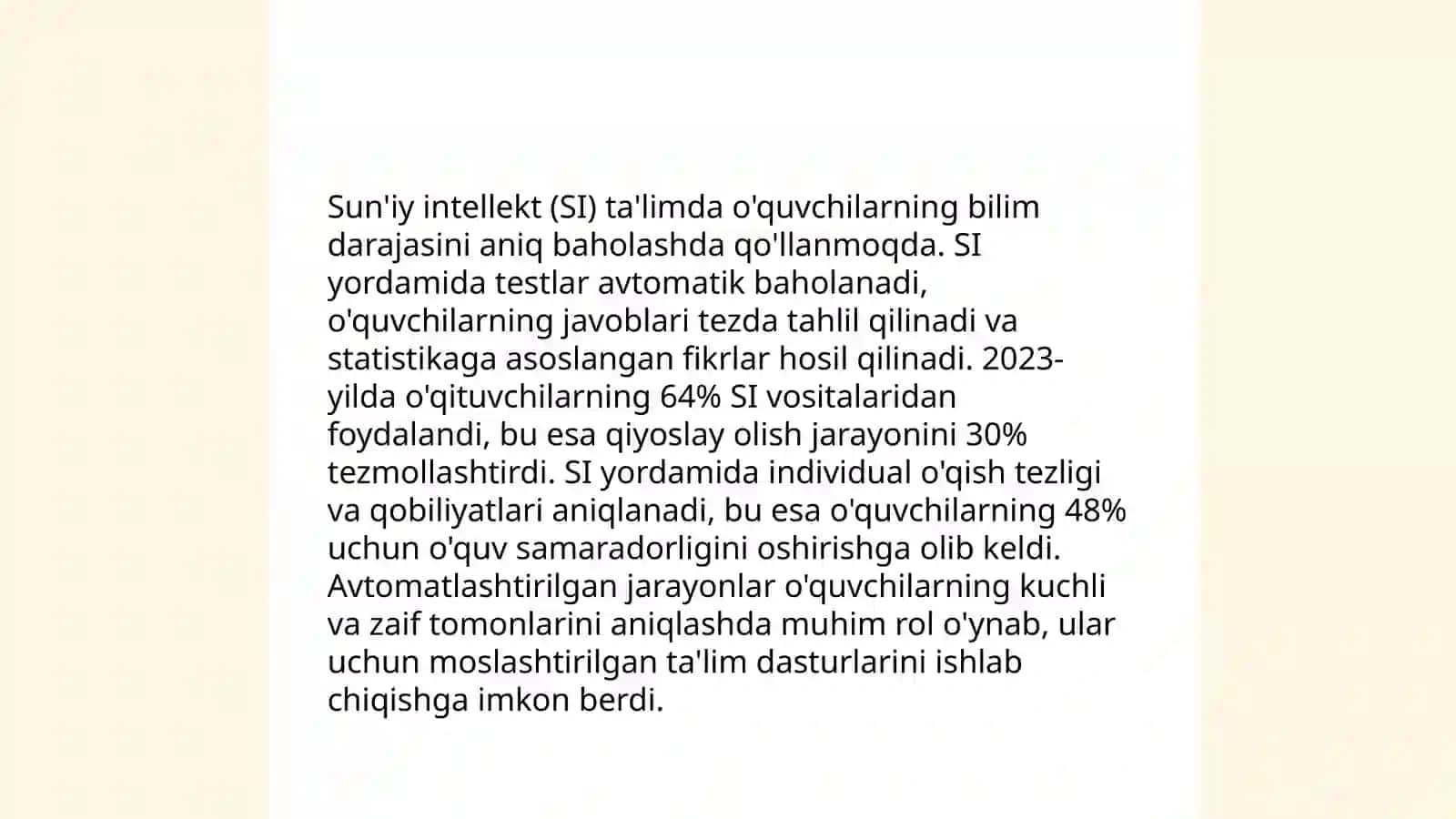 O'qituvchilarga yordam beruvchi suniy intellekt vositalari 4