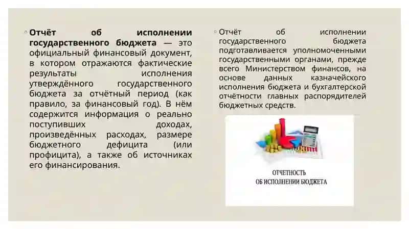 Порядок подготовки и представления отчета об исполнении государственного бюджета. 4