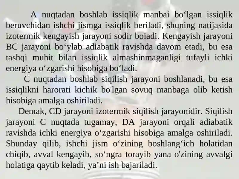 TERMODINAMIKANING IKKINCHI QONUNI 4