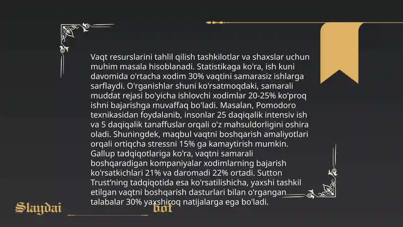 Vaqt menejmenti maqsadi va vazifalari 4