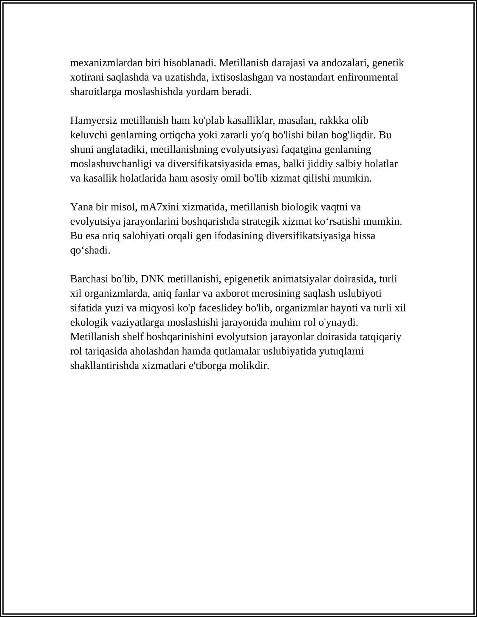 EPIGENITIK JARAYONLAR EVOLUTSIYASI 4