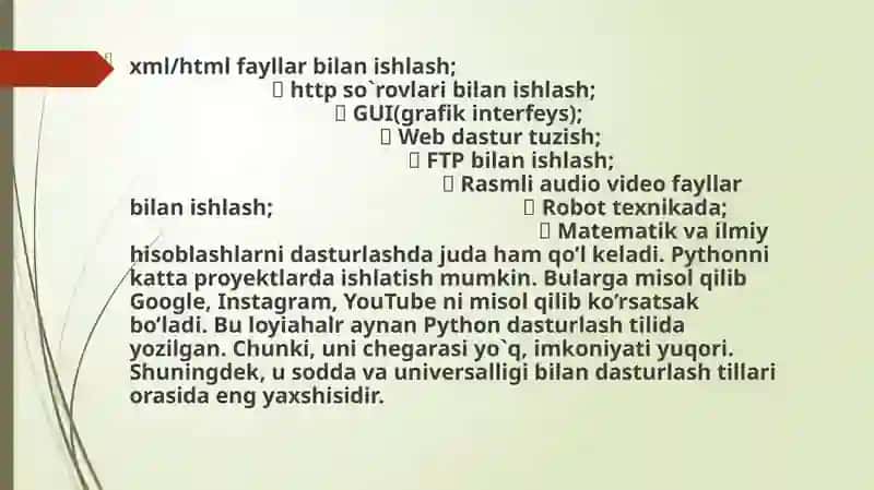 Masalalarning algaritmini tuzish va shu algoritm asosida Python dasturlash tili yordamida foydalanuvchi grafik interfeysi bilan ishlash. 4