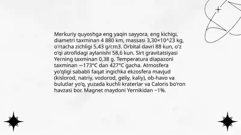 Quyosh sistemasi va sayyoralar 4