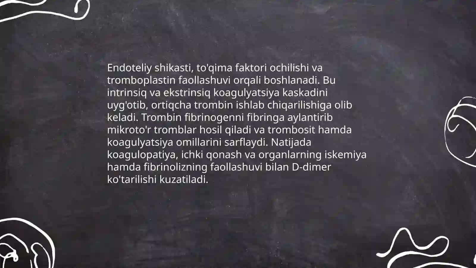 Qon tomir ichida qon ivib qolishi (DVS) sindromi 4