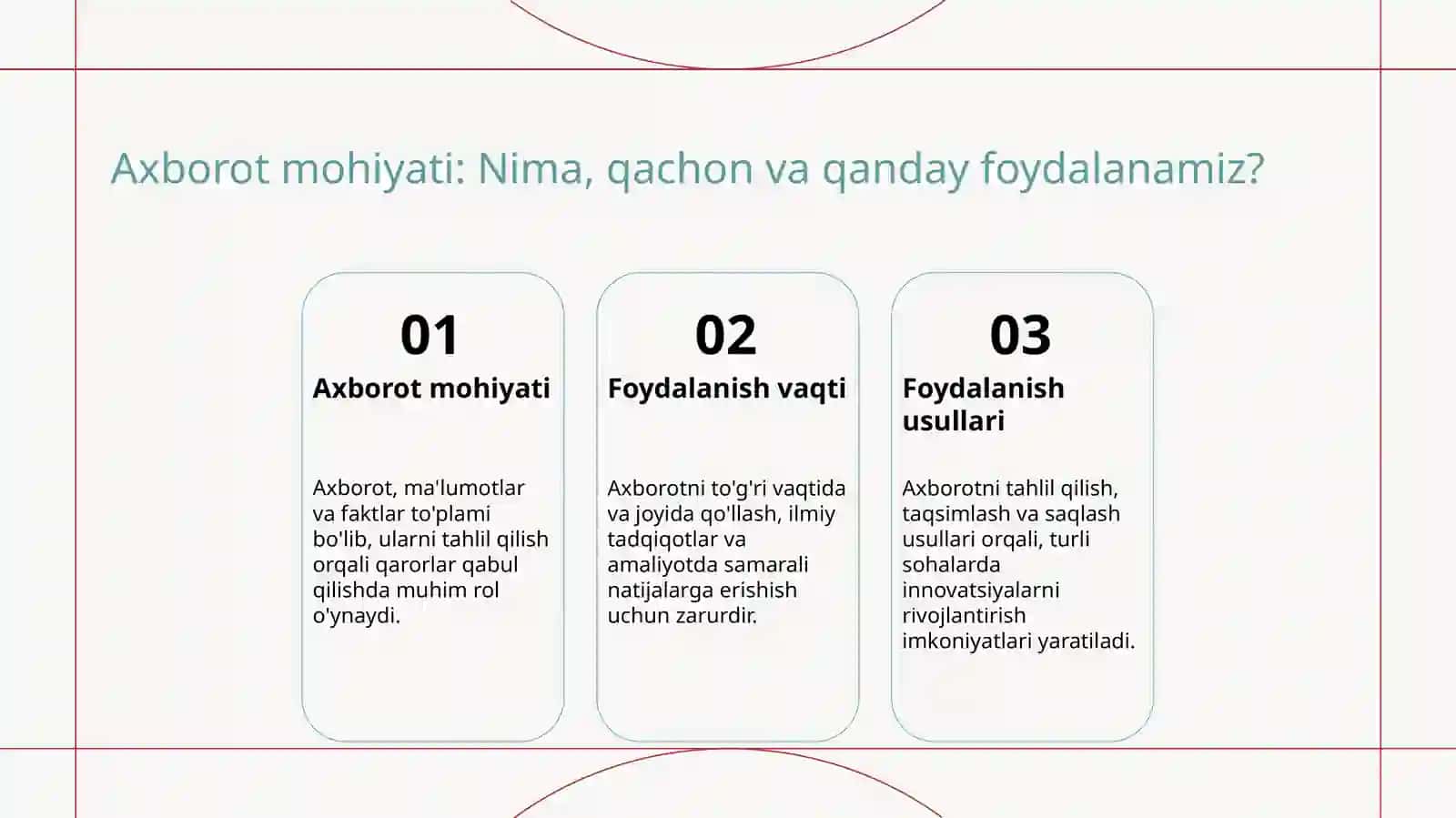 Axborot va uning turini sohalarda qoʻllanilishi 4
