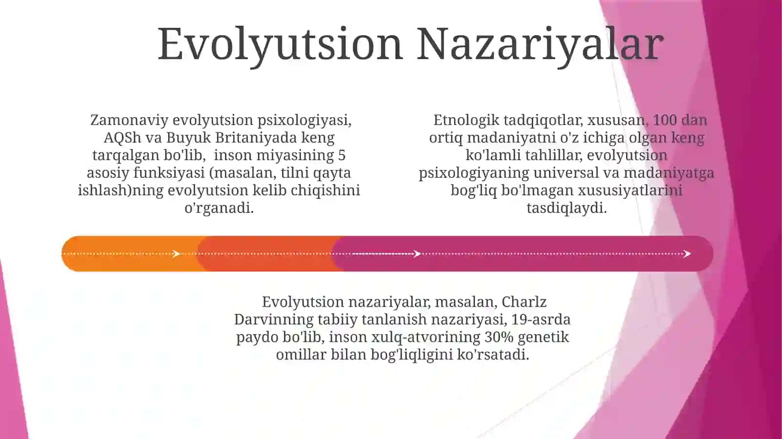 Shaxsiyatning Psixologik O'rganish Nazariyalari 4