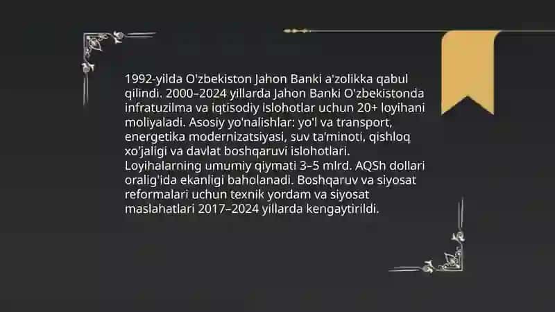 O'zbekiston xalqaro tashkilotlar bilan hamkorlik aloqalari 4