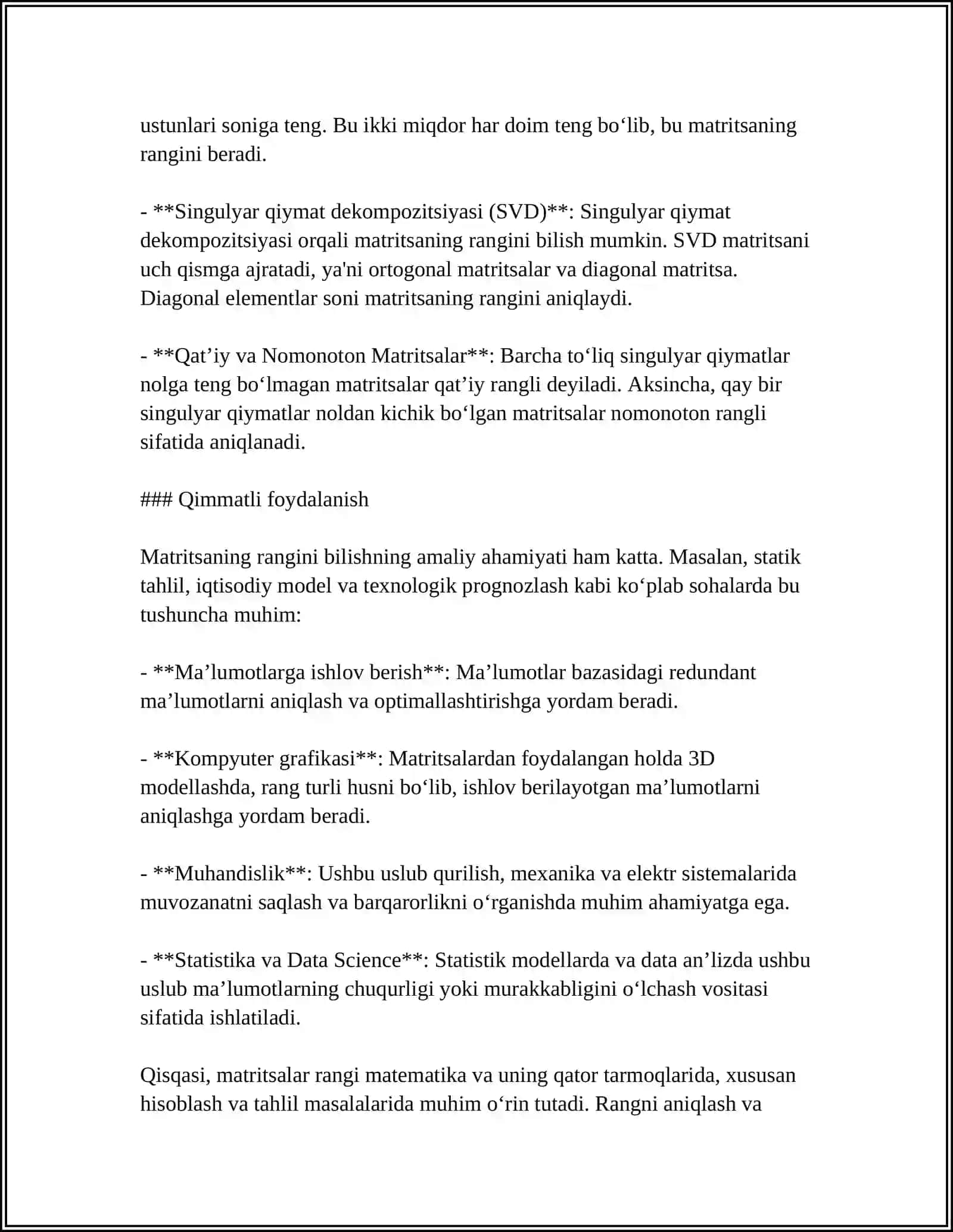 MATRITSANING RANGI 4