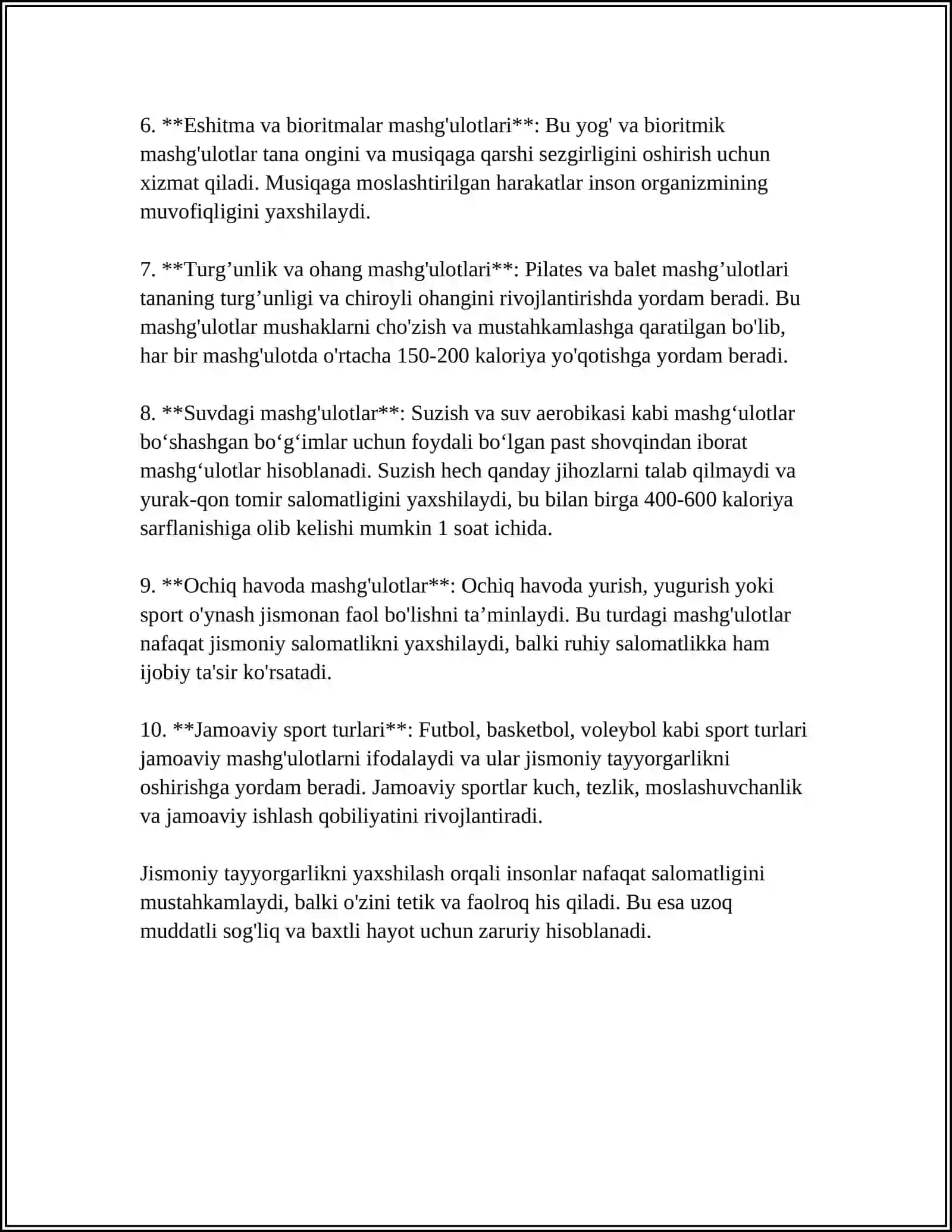 SPORT MASHGʻULOTINING VOSITALARI VA METODLARI 4