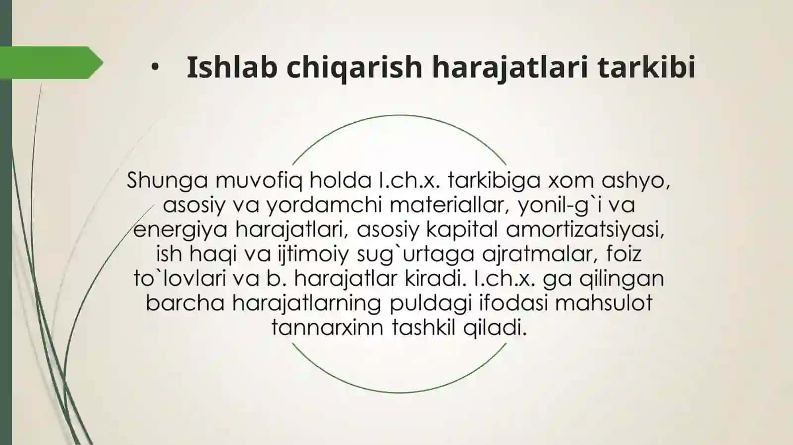 Ishlab chiqarish harajatlari 4