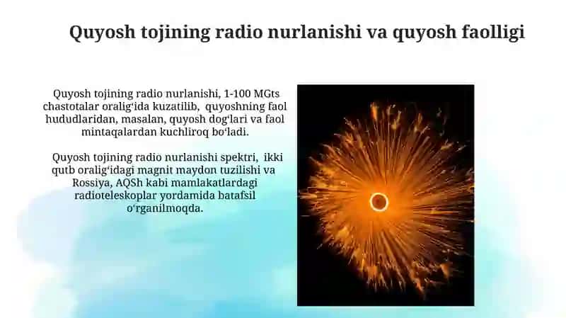 Quyosh Tojining Radio Nurlanishi 4