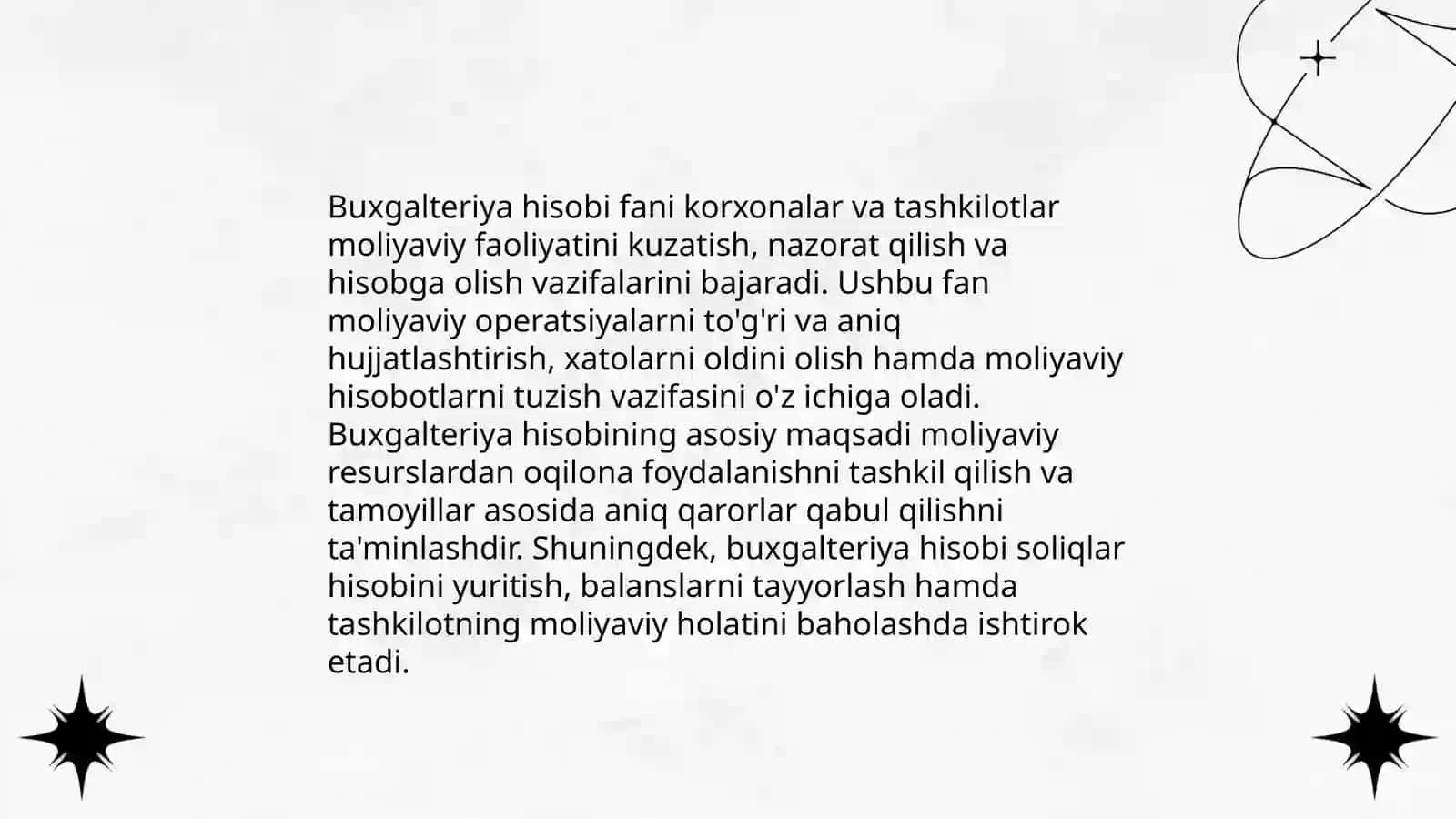 Buxgalteriya hisobi fanining predmeti, tadqiqot usullari 4