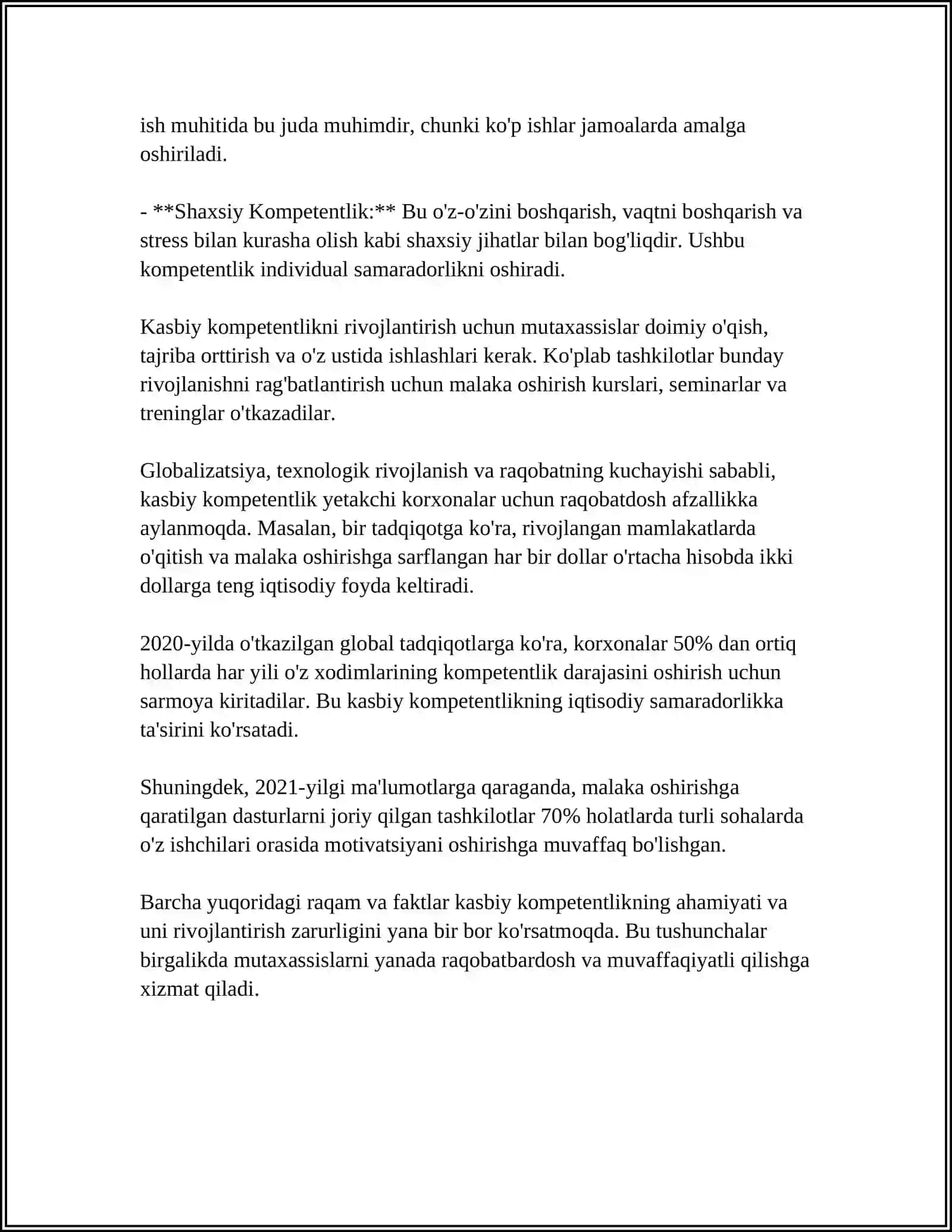 RIVOJLANGAN MAMLAKATLARDA KASBIY KOMPETETLIKKA.OID.ILMIY YONDASHUVLAR 4