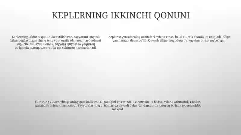 Kepler Qonunlari 4