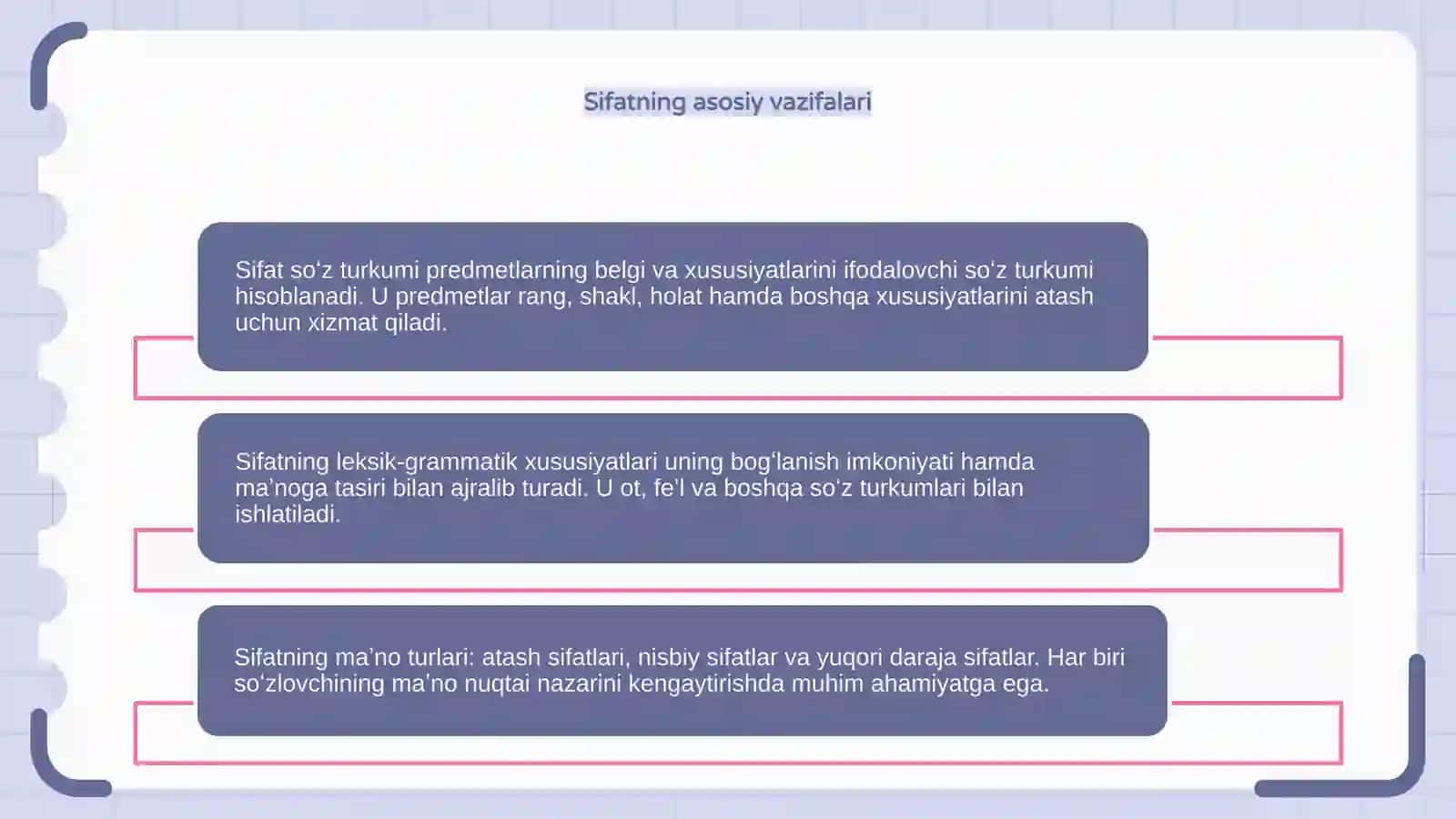 Sifat soʻz turkumi 4