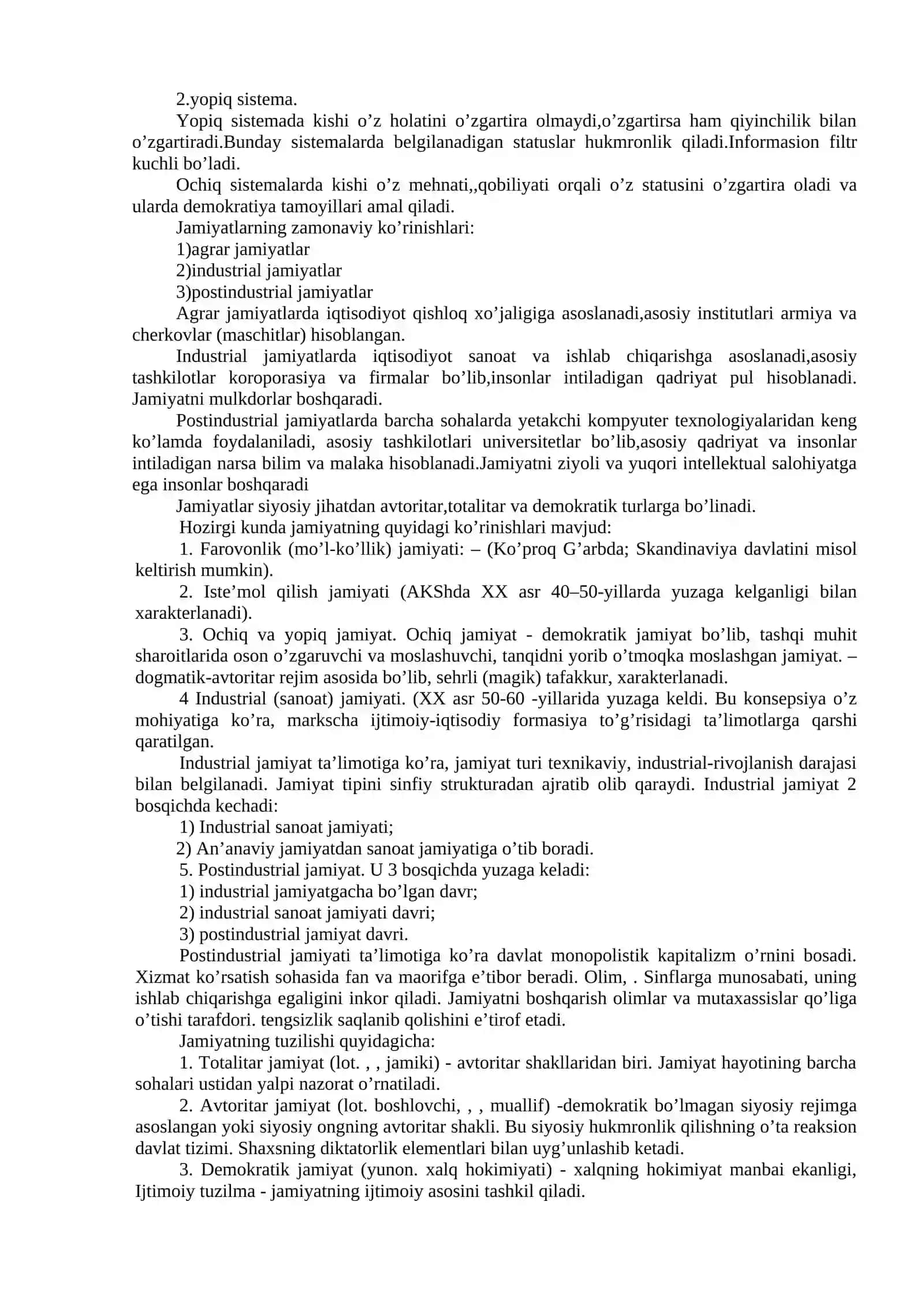 Jamiyat Yaxlit Tizim Sifatida 4