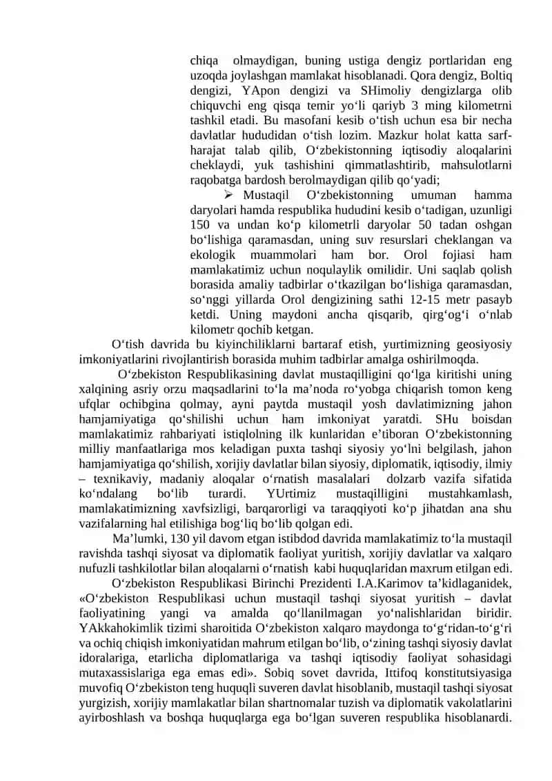 O‘zbekiston va jahon hamjamiyati 4