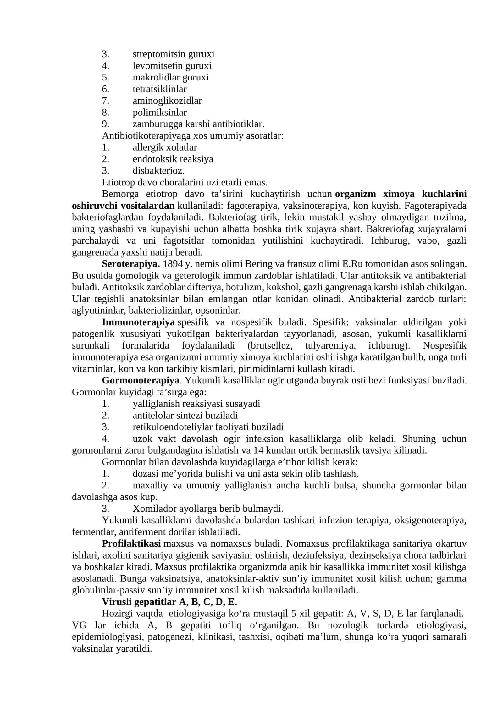 YUQUMLI KASALLIKLAR FANIGA KIRISH. VIRUSLI GEPATITLARNING (B, C, D) ERTA VA QIYOSIY TASHXISOTI 4