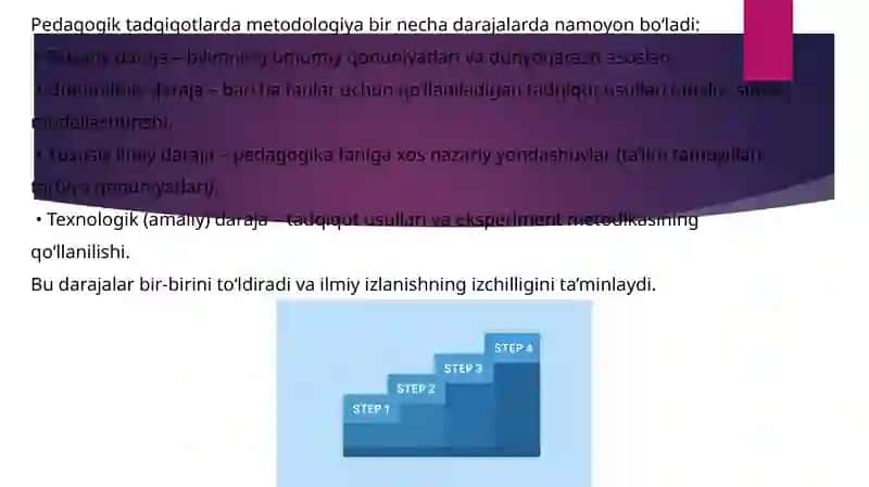 Pedagogikaning metodologik ta’minoti 4
