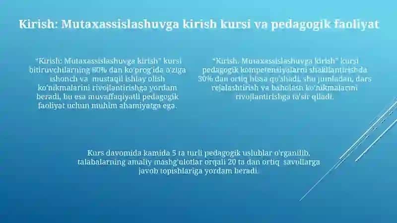 Amaliy mashg'ulotlar va o'quv uslublari kursi 4