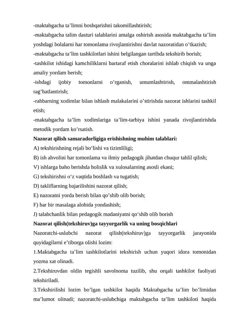 Nazorat qilishning usul va uslublari 4