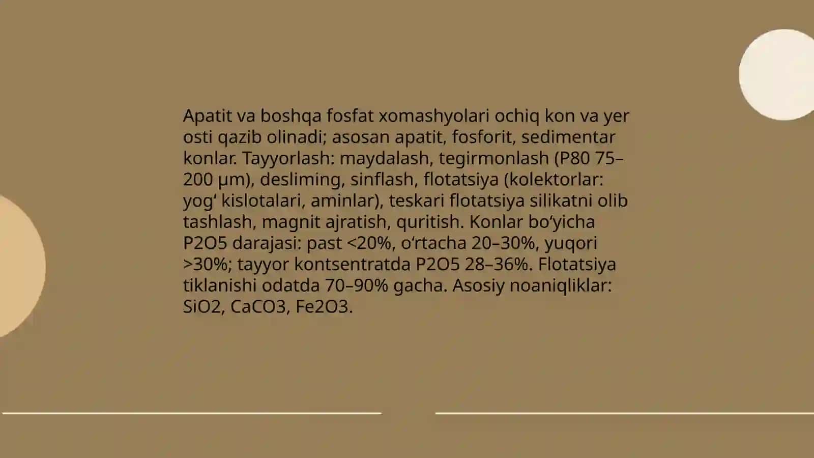 Fosforli o'g'itlar ishlab chiqarish 4