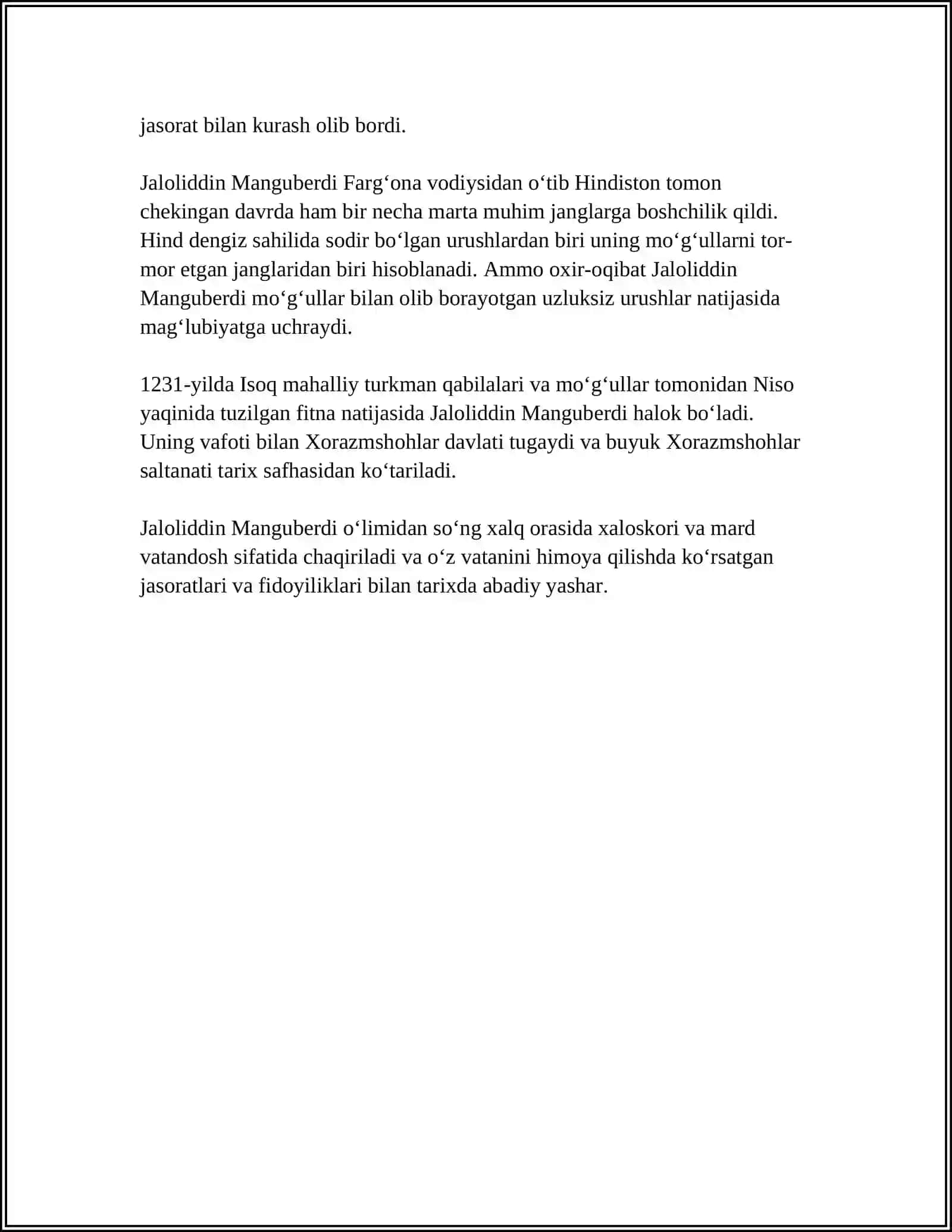 JALOLIDDIN MANGUBERDI - VATAN HIMOYACHISI 4