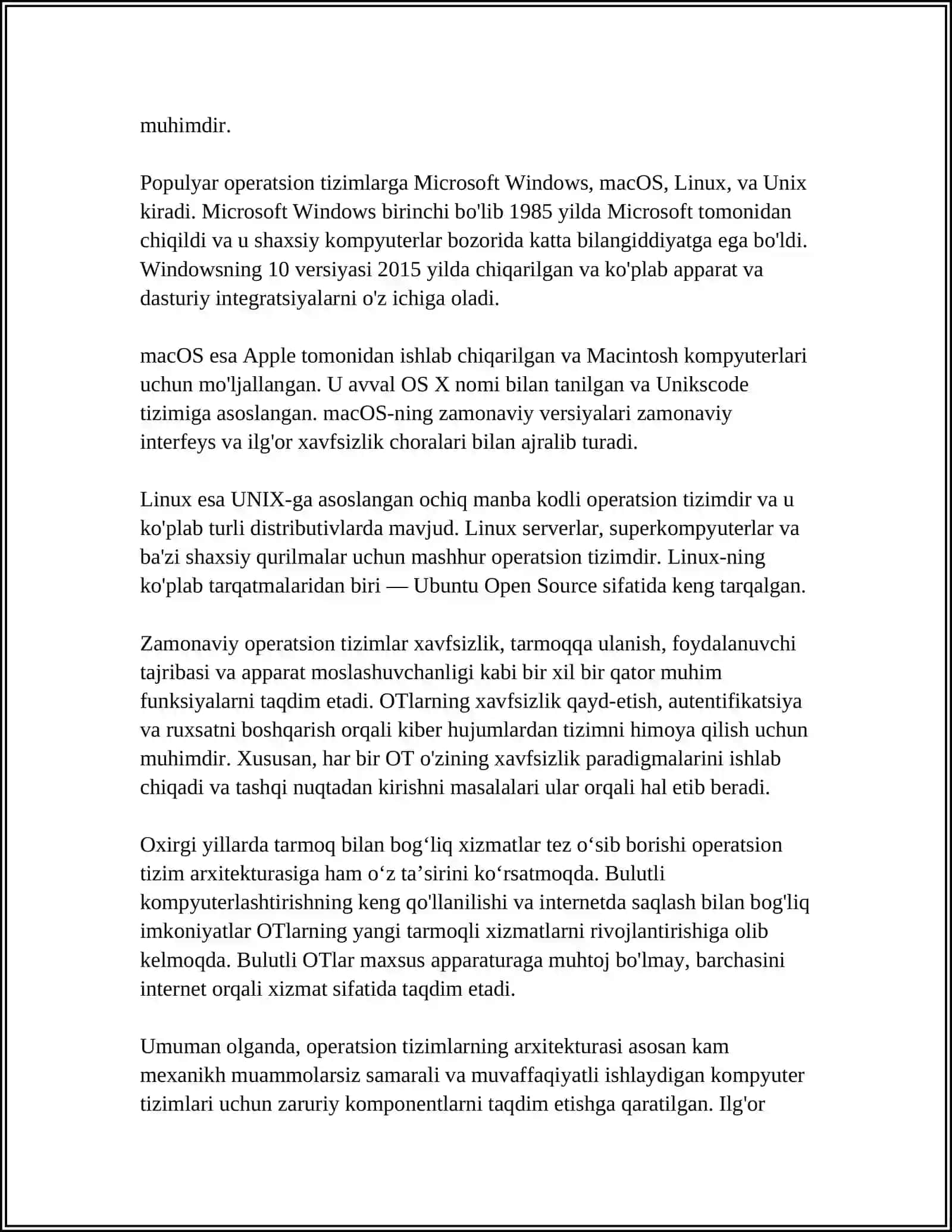 OPERATSION TIZIMLAR 4