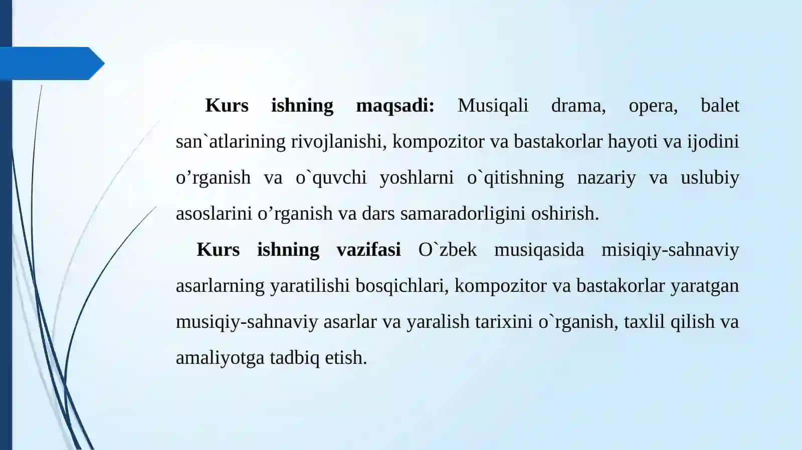 O`ZBEK MUSIQASIDA MISIQIY-SAHNAVIY ASARLARNING YARATILISHI 4