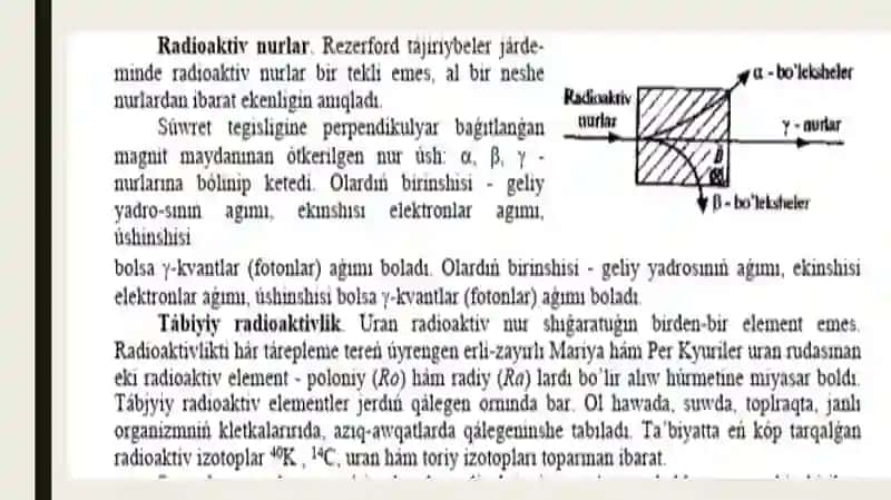 TÁBIYIY RADIOAKTIVLIK. RADIOAKTIV ÍDÍRAW NÍZAMÍ 4