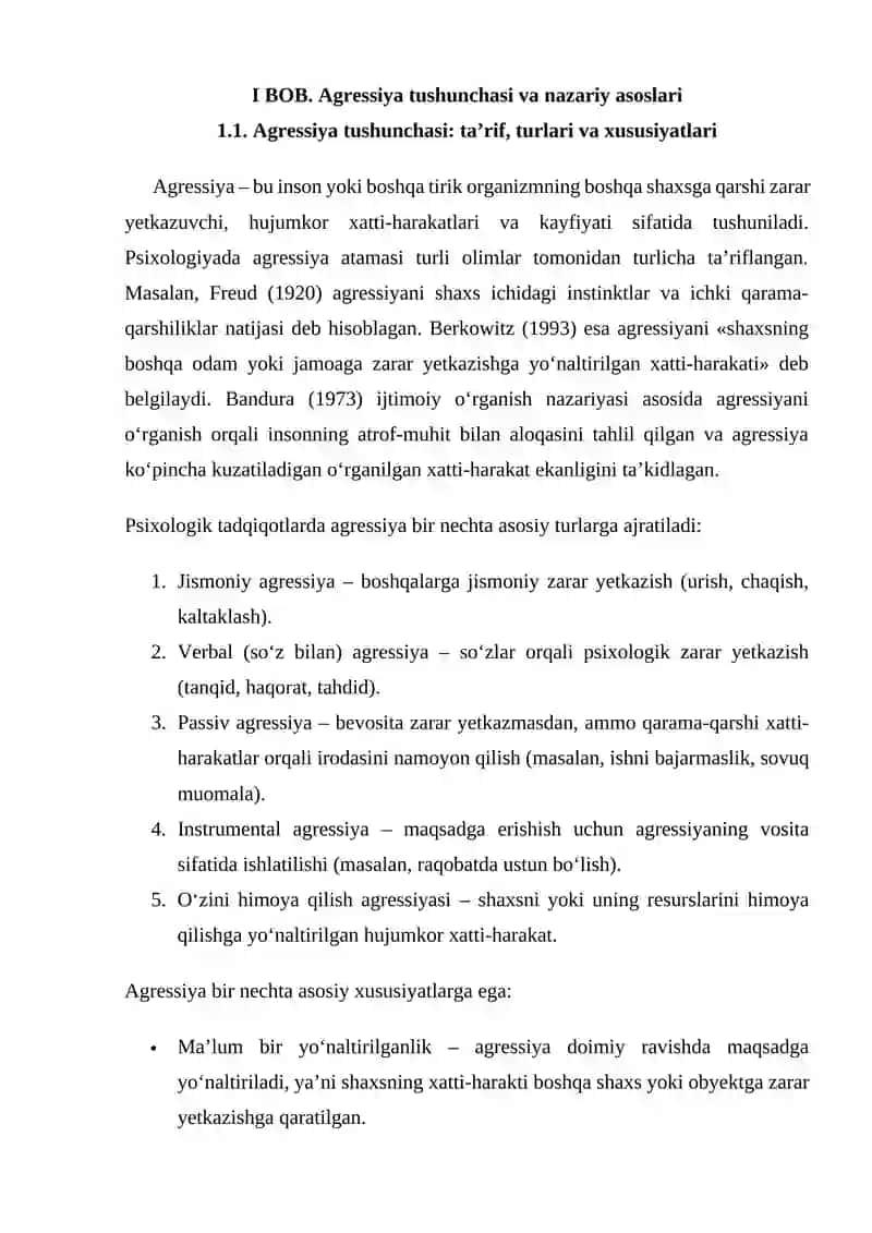 Agressiya va uning inson xulqida namoyon bo‘lishi 4