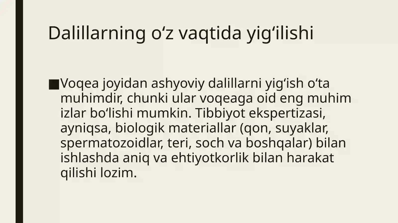 Voqea joyida ashyoviy dalillarni ko‘zdan kechirish 4
