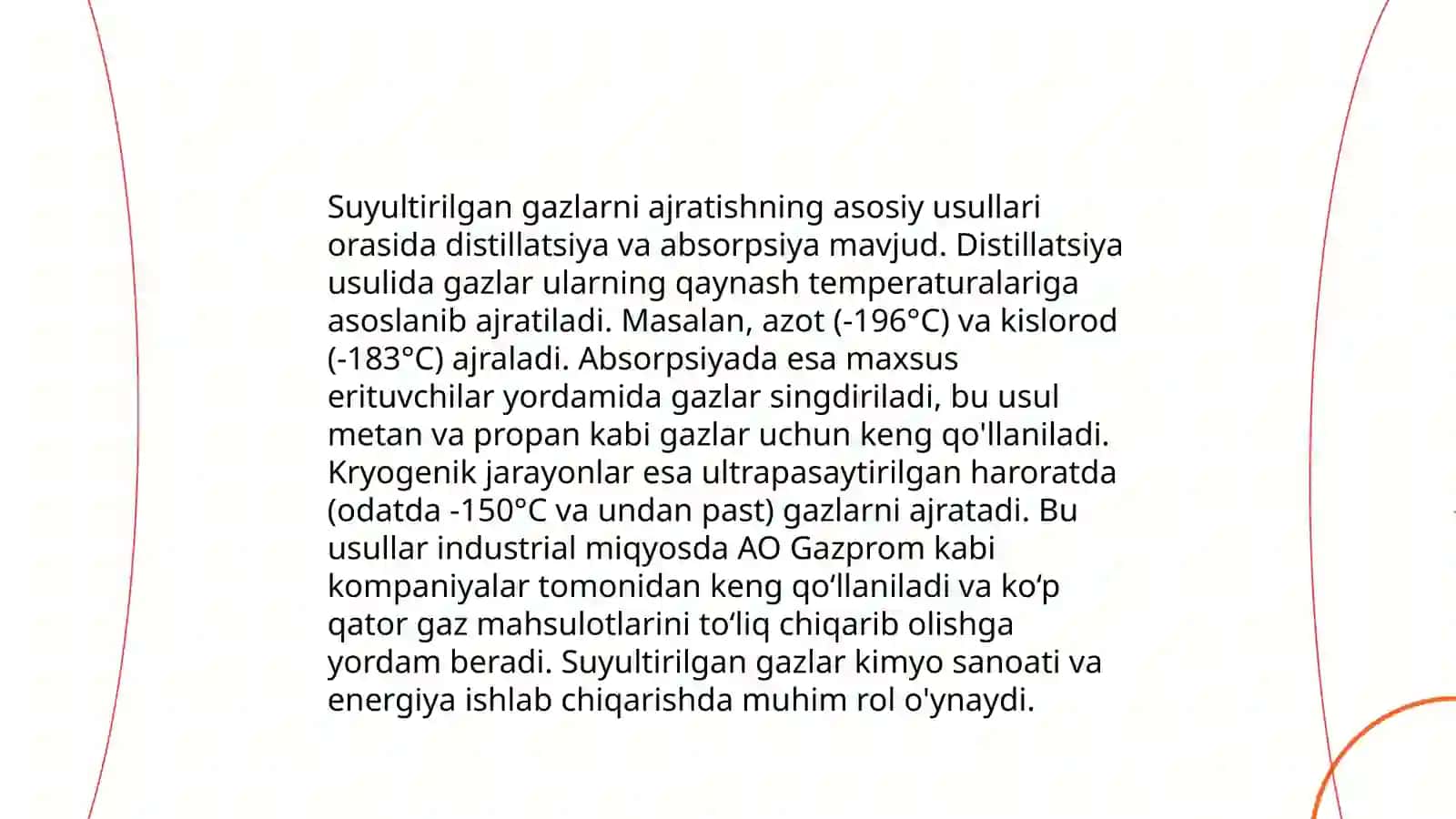 Tabiy va yoldosh gazlarni ajratish usullari 4