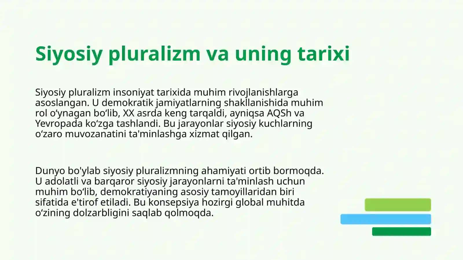 Siyosiy plyuralizm va koʻppartiyaviylik konsepsiyasi 4